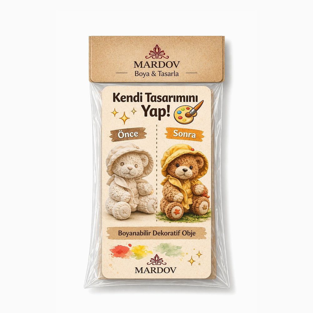 Şapkalı Ayıcık — MARDOV taş boyama paketi